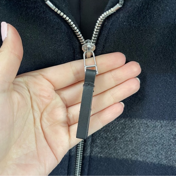 Theory Wyatt Plaid Checked Wool Jacket Navy Gray Size Large - Picture 4 of 7